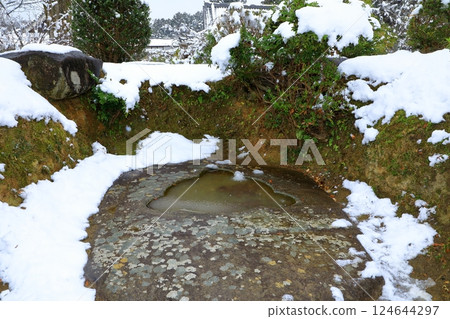 Asuka Village, Tachibana-dera Temple, Ruins of the Five-Storied Pagoda, Snowscape Asuka Village, Tachibana-dera Temple, Ruins of the Five-Storied Pagoda, Snowscape 124644297