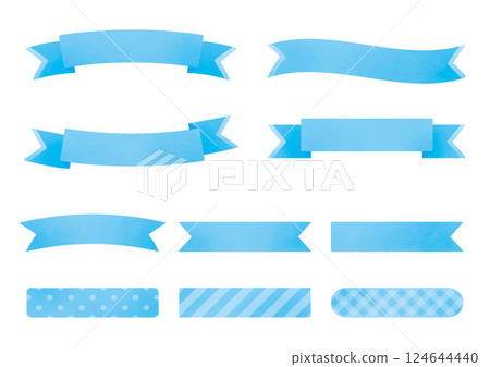 Set of 10 ribbon frames_light blue Set of 10 ribbon frames_light blue 124644440