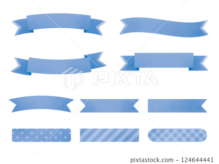 Set of 10 ribbon frames_blue Set of 10 ribbon frames_blue 124644441