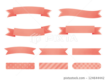Set of 10 ribbon frames_red Set of 10 ribbon frames_red 124644442
