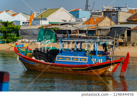 Fishing boat. Fishing boat. 124644456