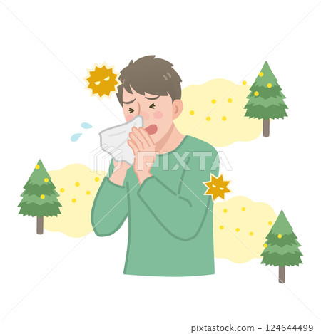 A man suffering from hay fever A man suffering from hay fever 124644499