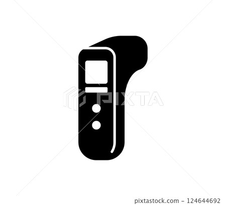 簡單的非接觸式溫度計圖示向量 124644692