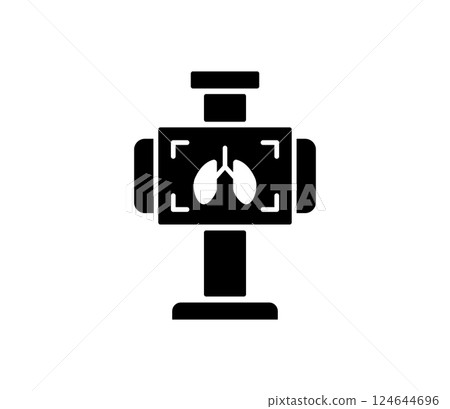 Lung x-ray icon illustration vector 124644696