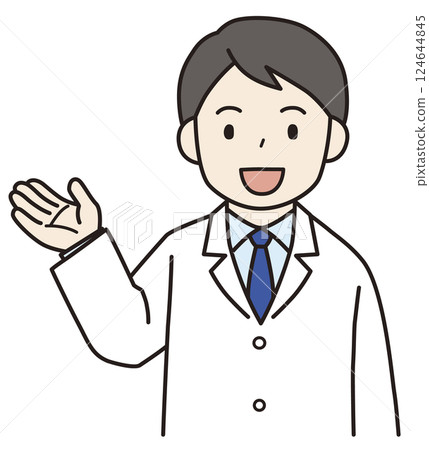 男性指導白大衣 124644845