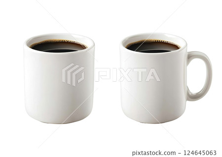 Coffee cup on a transparent background. AI-generated item Coffee cup on a transparent background. AI-generated item 124645063