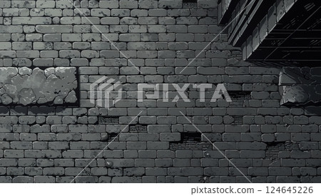 Anime style textured brick pattern background 124645226