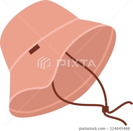 Brimmer Hat Fashion Accessory Vector Illustration Isolated on Transparent Background 124645466