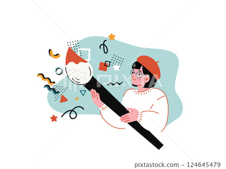 立志成為藝術家的女孩 立志成為藝術家的女孩 124645479