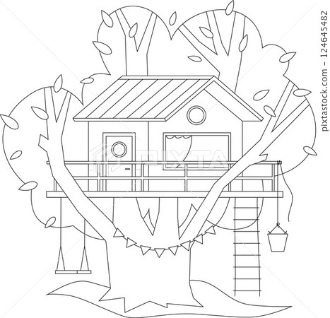 Hand-Drawn Vector Art for Festive Coloring Book Designs Hand-Drawn Vector Art for Festive Coloring Book Designs 124645482