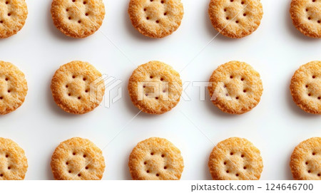 High Resolution Professional Crackers Product Photography with Modern Studio Lighting on White Background 124646700