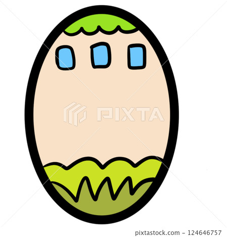 Cute brown Easter eggs 124646757