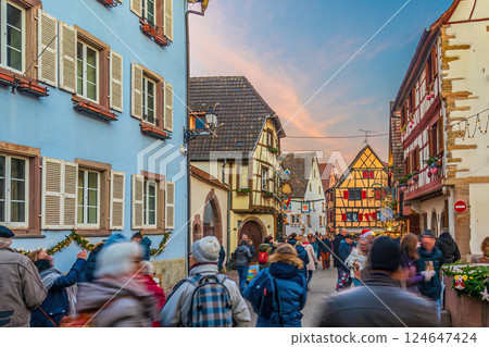 Eguisheim old town city skyline, cityscape of France. in winter 124647424