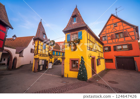 Eguisheim old town city skyline, cityscape of France. in winter Eguisheim old town city skyline, cityscape of France. in winter 124647426