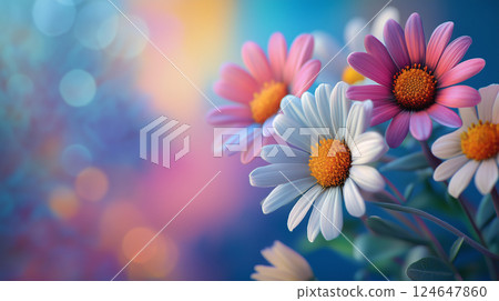 Fantastic floral background material (Generative AI) 124647860