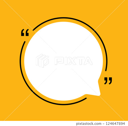 Testimonial banner infographic background. Infographic quote bubble template illustration. Testimonial banner infographic background. Infographic quote bubble template illustration. 124647894