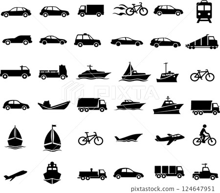 車輛輪廓圖示集 124647951