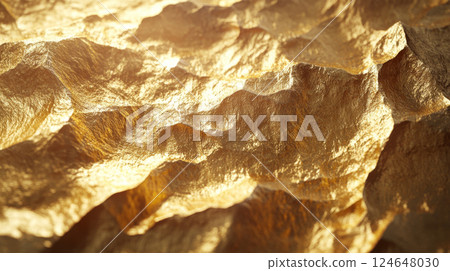 Luxurious Golden Texture with Metallic Shine 124648030