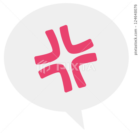 Angry mark speech bubble illustration 124648076