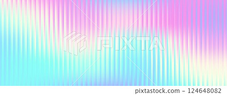 Futuristic abstract gradient wallpaper with a ribbed glass texture in pink-blue tones. Aura-like pattern and mesh material effect in Y2K style, ideal for creative design projects. 124648082