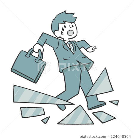 Image of an office worker falling from the ground Image of an office worker falling from the ground 124648504