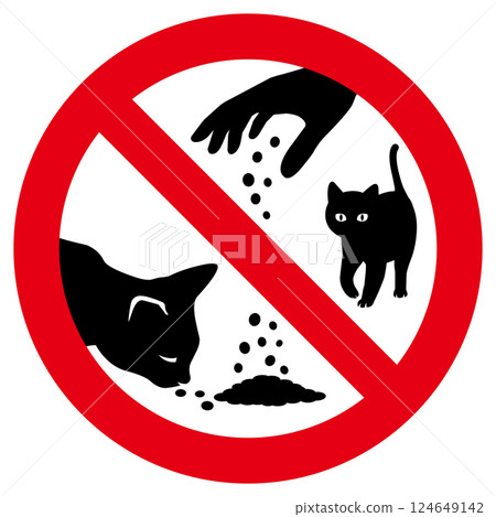 No feeding cats sign No feeding cats sign 124649142