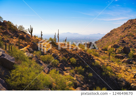 Pinnacle Peak Trail Desert View near Phoenix, Arizona Pinnacle Peak Trail Desert View near Phoenix, Arizona 124649670