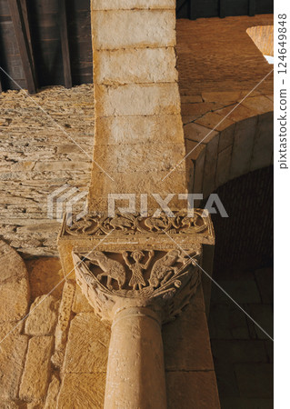 Interior of San Pedro de la Nave church (Iglesia de San Pedro de la Nave), Province of Zamora, Region of Castile and Leon, Spain 124649848