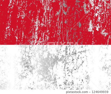 Monaco flag with grunge effect. 124649939