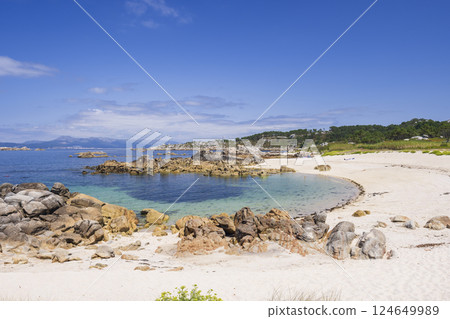 Praia de Con Negro and Praia da Poza beach, Province of Pontevedra, Galicia, Spain 124649989