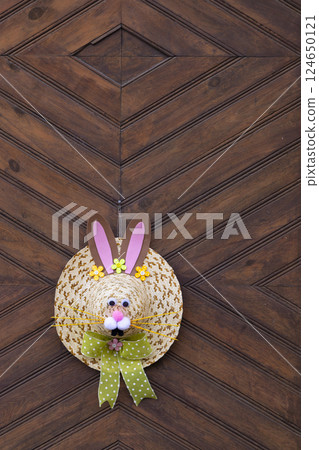 Easter decoration hanging on the door Easter decoration hanging on the door 124650121