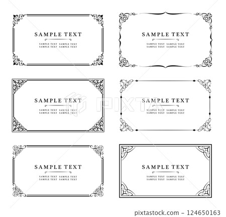 Antique vintage frame decorative frame 124650163