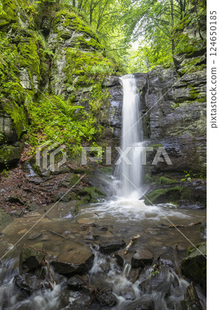 Starohutiansky waterfall near Nova Bana and Zarnovica, Pohronsky Inovec mountains, Slovakia 124650185