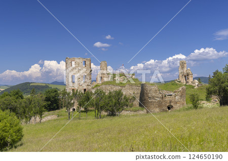 Ruins of Plavec castle near Stara Lubovna, Presov region, Slovakia Ruins of Plavec castle near Stara Lubovna, Presov region, Slovakia 124650190