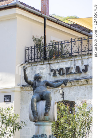 Central square in Tokaj town, Tokaj region, UNESCO site, Great Plain, North Hungary 124650419