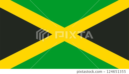 Illustration of Jamaica national flag Illustration of Jamaica national flag 124651355