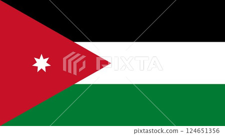 Jordan national flag 124651356