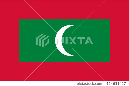 flag, vector, maldive 124651417