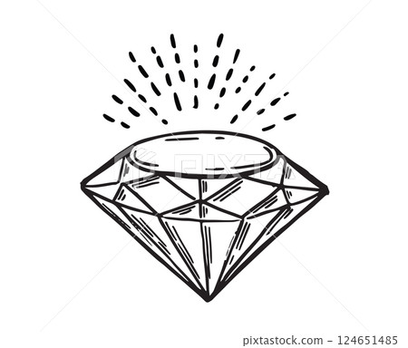 diamond, gem, icon 124651485