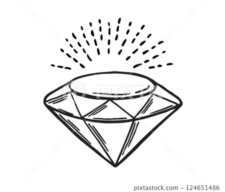diamond, gem, icon 124651486