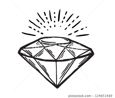 diamond, gem, vector 124651489