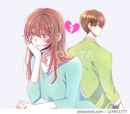 Men and women who are cold towards each other Men and women who are cold towards each other 124651777