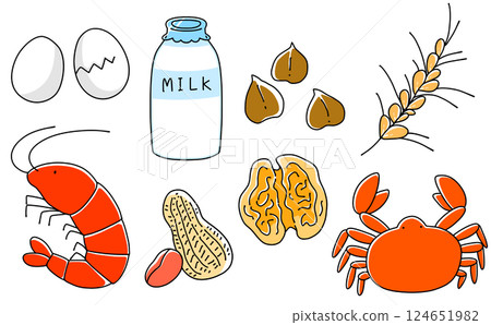 Loose and simple allergen set, solid color 124651982