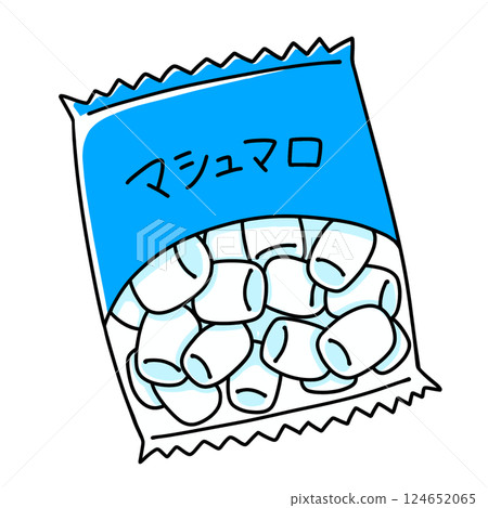 A simple, loosely painted marshmallow bag A simple, loosely painted marshmallow bag 124652065