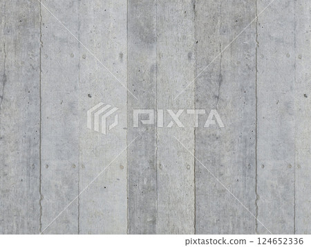 The concrete casting process creates a textured wall surface. 124652336
