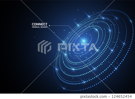 Abstract technology background with Big data. Internet connection, abstract sense of science and technology analytics concept graphic design. Vector illustration 124652454