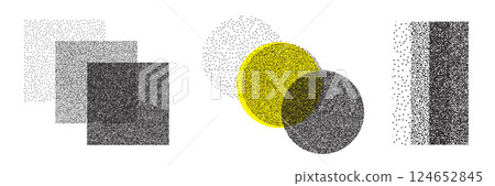 Dot halftone square, rectangular and round gradient. Half tone texture background Dot halftone square, rectangular and round gradient. Half tone texture background 124652845