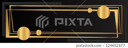 Luxury gold frame, art deco black golden border. Geometric Gatsby - style background Luxury gold frame, art deco black golden border. Geometric Gatsby - style background 124652877