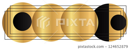 Luxury gold frame, art deco black golden border. Geometric Gatsby - style background Luxury gold frame, art deco black golden border. Geometric Gatsby - style background 124652879