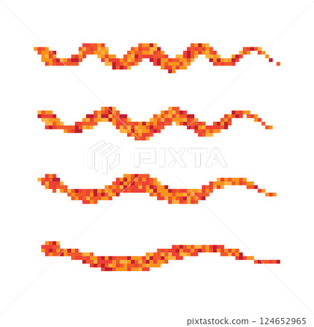 Pixel snake icon, 8 bit viper symbol, retro style computing serpent sign, simple snake silhouette Pixel snake icon, 8 bit viper symbol, retro style computing serpent sign, simple snake silhouette 124652965